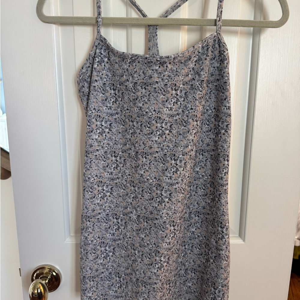 Lululemon Athletica Gray Floral Tank Top